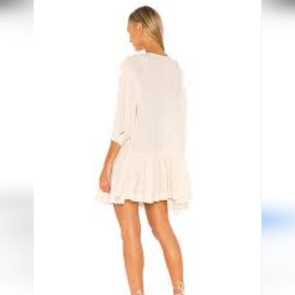 Free People Ivory Ruffle Mini Dress - Picture 2 of 10
